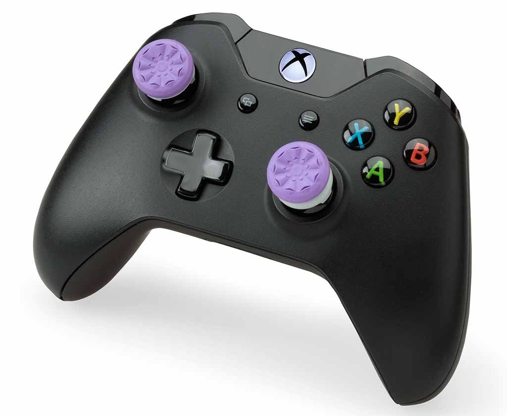 KontrolFreek FPS Freek Galaxy Purple for Xbox One and Xbox Series X Controller | 2 Performance Thumbsticks | 1 High-Rise, 1 Mid-Rise | Purple