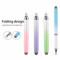 Stylus Pen for Touchscreen(2 PCS),2-in-1 High Precision and Sensitivity Capacitive Stylus Pen for Apple iPad iPhone Tablets Samsung Galaxy All Touchscreen Devices (White Pink/White Blue)