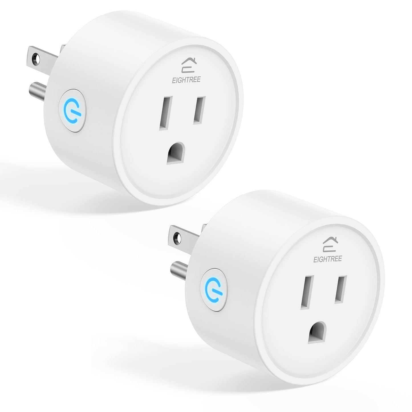 EIGHTREE Smart Plug, Smart Plugs That Work with Alexa & Google Home, Compatible with SmartThings, Smart Outlet with WiFi Remote Control and Timer Function, 2.4GHz Wi-Fi Only, 2Packs