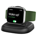 NEWDERY Charger Stand for Apple Watch, Portable Watch Charger for iWatch with USB C Cable,Fast Charging,Wireless Charging Station for Apple Watch Series 9/8/7/6/Ultra/5/3/2/SE, Black