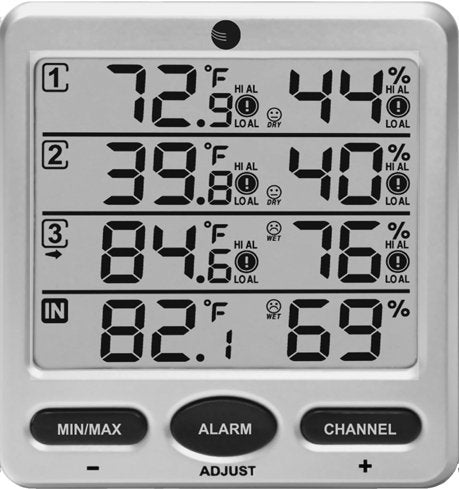 Thermo-hygromètre sans fil 8 canaux pour intérieur/extérieur WS-10-C d'Ambient Weather, console uniquement