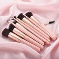 Makeup Brushes Pink wooden Makeup Brushes,14pcs make up brushes for girls Set Premium Synthetic Foundation Brushes Blending Face Powder Eye Shadow Concealer Make Up Brushes Tool Storage Bag (pink)