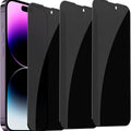 Paquete de 3 protectores de pantalla de privacidad para iPhone 14 Pro Max [6,7 pulgadas], protección del sensor, compatible con Dynamic Island, película de vidrio templado privado antiespía 9H, antiarañazos, compatible con fundas, fácil