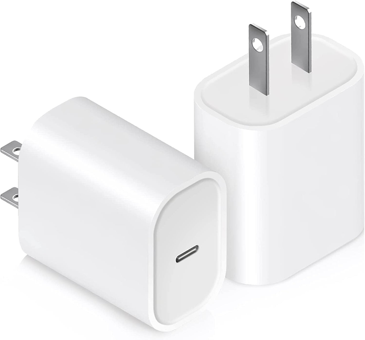 USB C Charger Block 20W, Ocupwei PD 3.0 Fast Charging Wall Charger USBC Power Adapter Type C Brick Cube for iPhone 16/16Pro/16Pro Max/16Plus/15/14/13/12/11, iPad, Samsung, Google[2 Pack]