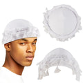 Turban for Men Twist Head Wraps Durag Silk Satin Lined Halo Turban for Men Modal and Sleeping Bonnet Hair Cover(White)