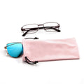 TRIUMPH VISION Pink Sunglasses Case Pouch Soft -3 Pack Eyeglasses Pouch for women Gadgets Small Storage Bag