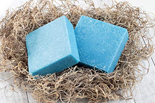 360Feel Men's Cool Spring Scrub Soap -5oz Castile Handmade Soap bar -Bold Masculine fresh bergamot citrus woody floral notes- Essential Oil Natural Soaps- Gift ready