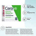 CeraVe Hydrating Cleanser Bar | Soap-Free Body and Facial Cleanser with 5% Cerave Moisturizing Cream | Fragrance-Free |2-Pack, 4.5 Ounce Each