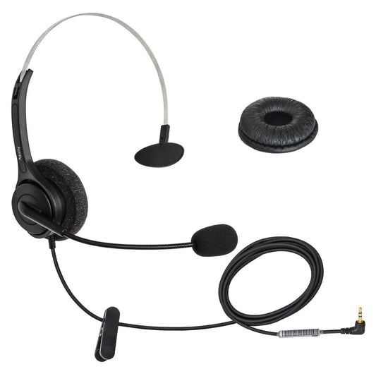 Auriculares telefónicos con conector de 2,5 mm DailyHeadset, auriculares supraurales, manos libres para teléfonos fijos inalámbricos