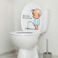 If You Miss,Clean Your Piss Toilet Sticker-Baby Pee Pattern Self-Adhesive Toilet Lid Sticker- Funny Toilet Seat Sticker Bathroom Wall Decal -Art Sign Decor Toilet Lid and Tank Decals 11.4x11.2in