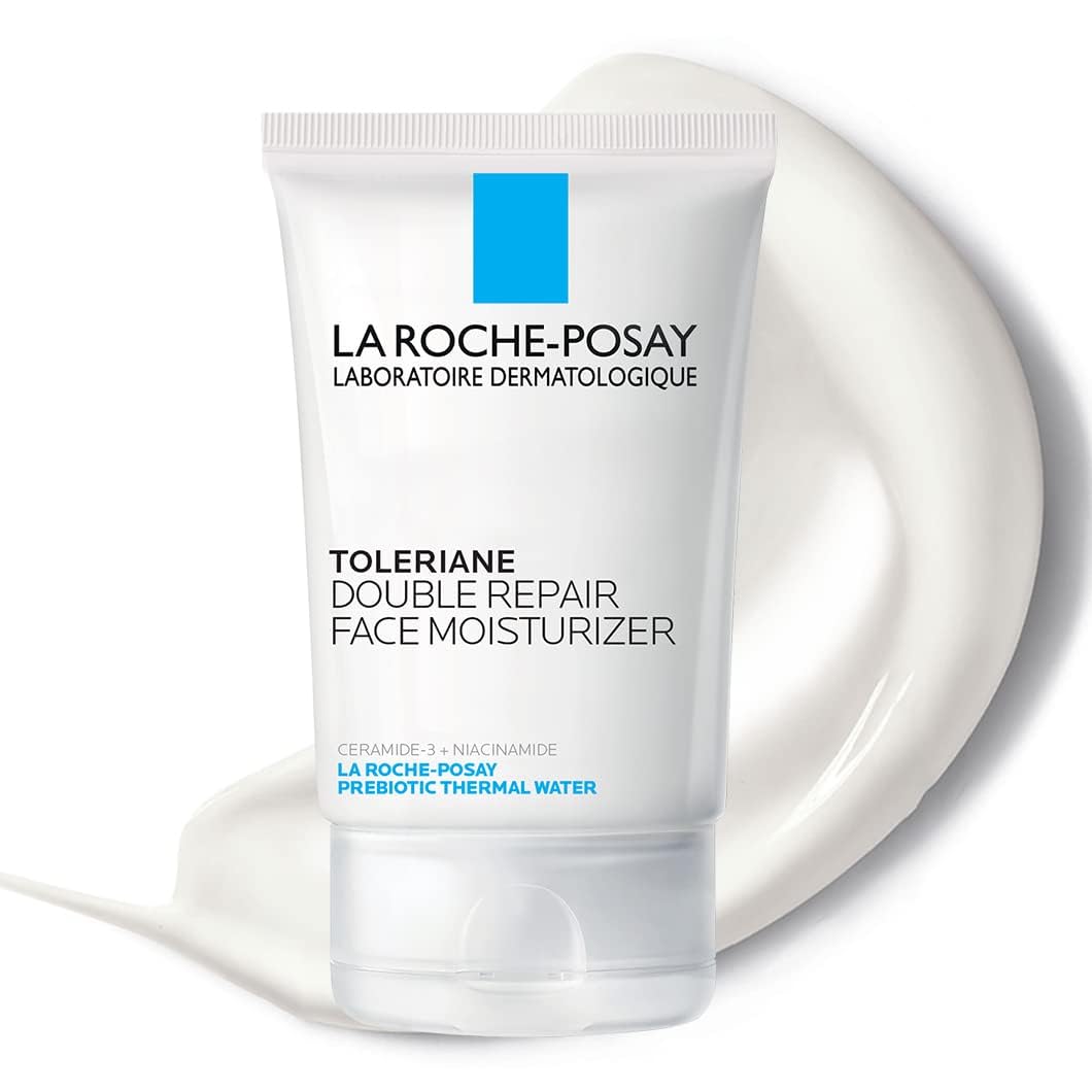 La Roche-Posay Toleriane Double Repair Crème Hydratante Visage, Crème Hydratante Quotidienne Visage avec Céramide et Niacinamide pour Tous Types de Peau, Sans Huile, Sans Parfum