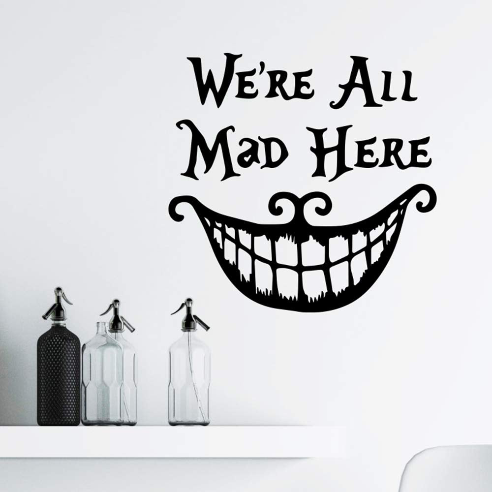 Rotumaty Halloween 'Smiling Face' Thriller Stickers Muraux Cool Sticker Mural pour Chambre Salon Décoration de la Maison Fête Mur Art Décor