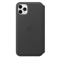 Funda tipo libro de cuero de Apple para iPhone 11 Pro Max: negra, de ajuste fino y sin cables