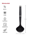 KitchenAid Gourmet Nylon Ladle, One Size, Black