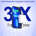 Apple Fast Charger, 10FT Extra Long Fast iPhone Charger Travel Plug Adapter 20W Super Quick Apple Charging USB C Wall Charger Block with 10Foot Lightning Cable Cord for iPhone 14/13/12/11/X/XR/SE/iPad