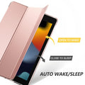 Moko Case for iPad 10.2 iPad 9th Generation 2021/ iPad 8th Generation 2020/ iPad 7th Generation 2019, Slim Stand Hard Back Shell Smart Cover Case for iPad 10.2 inch, Auto Wake/Sleep, Rose Gold