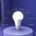 Bombillas inteligentes Lepro B1 AI: bombilla LED que cambia de color RGBWW con WiFi y Bluetooth compatible con Alexa y Google Assistant, iluminación generada por IA, control de voz por IA, sincronización de música, solo 2,4 GHz, 2 paquetes