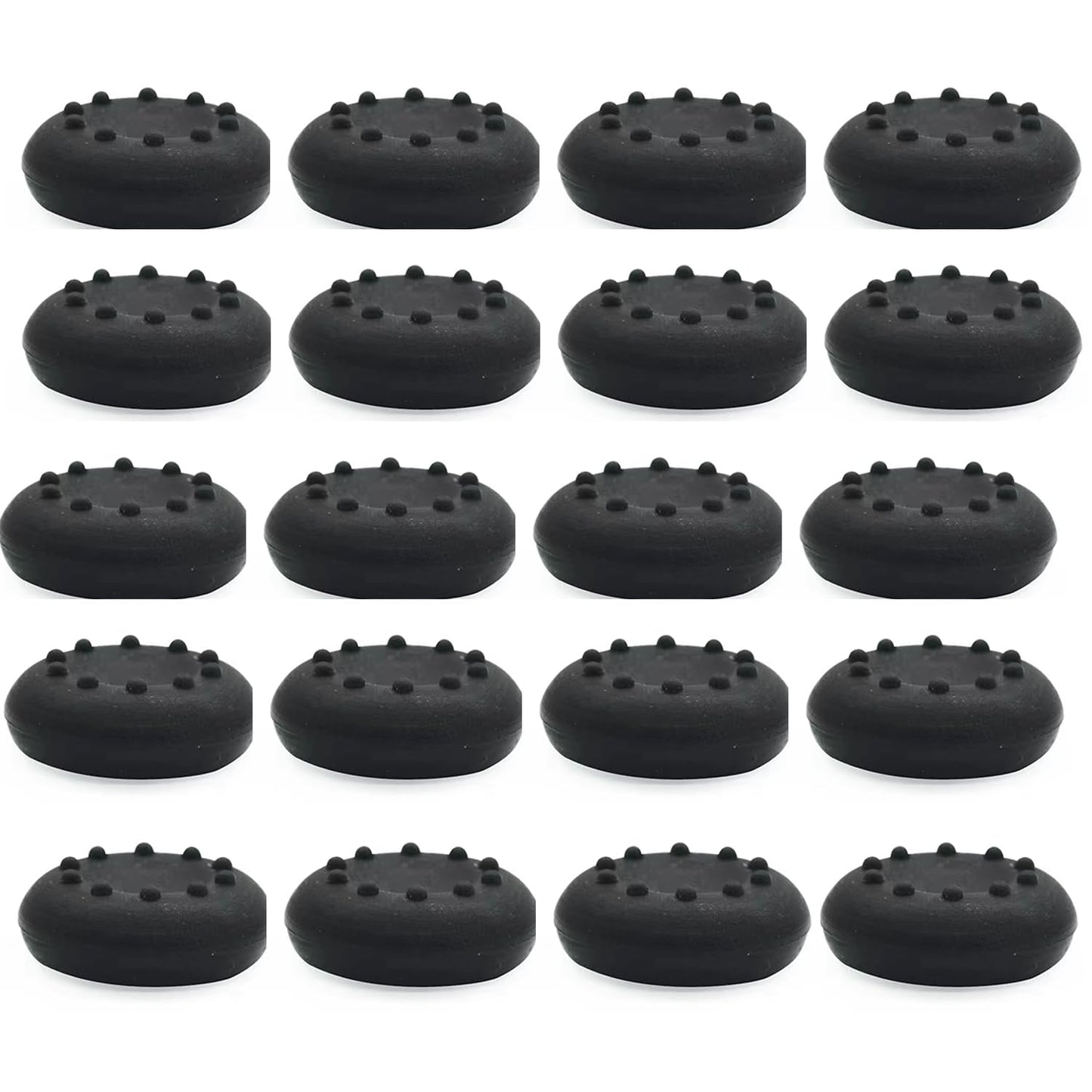 20 tapas de agarre para el pulgar del controlador, cubierta de silicona antideslizante para la tecla del controlador, tapa de repuesto para joystick compatible con PS3/PS4/PS5/360/ONE/Pro (negro)