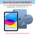 2 Pack Screen Protector for iPad 10th Generation 2022 A2696/A2757/A2777 10.9 Inch, Tempered Glass Film Guard for iPad 10 -Clear