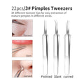 2024 Professional Pimple Popper Tool Kit - 22 PCS Blackhead Remover Tools for Acne and Zit Popping Comedone Extractor with Magnifying Glass and Alcohol Pad