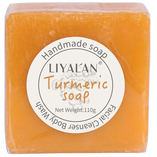 LIYALAN Turmeric Soap Bar for Face & Body-Tumeric Soap,Smooth Skin,Deep Cleansing, Natural Handmade Soap Sensitive Skin Formula, Vegan Soap