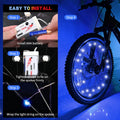 TINANA LED Bike Wheel Lights (1 Wheel Pack) Ultra Bright Waterproof Bicycle Spoke Lights Cycling Decoration Safety Warning Tire Strip Light for Kids Adults Night Riding(Blue)