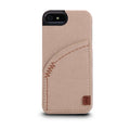 Estuche rígido de mezclilla premium con bolsillo para iPhone 5/5S de Joy Factory Denim, CSD112 (caqui)