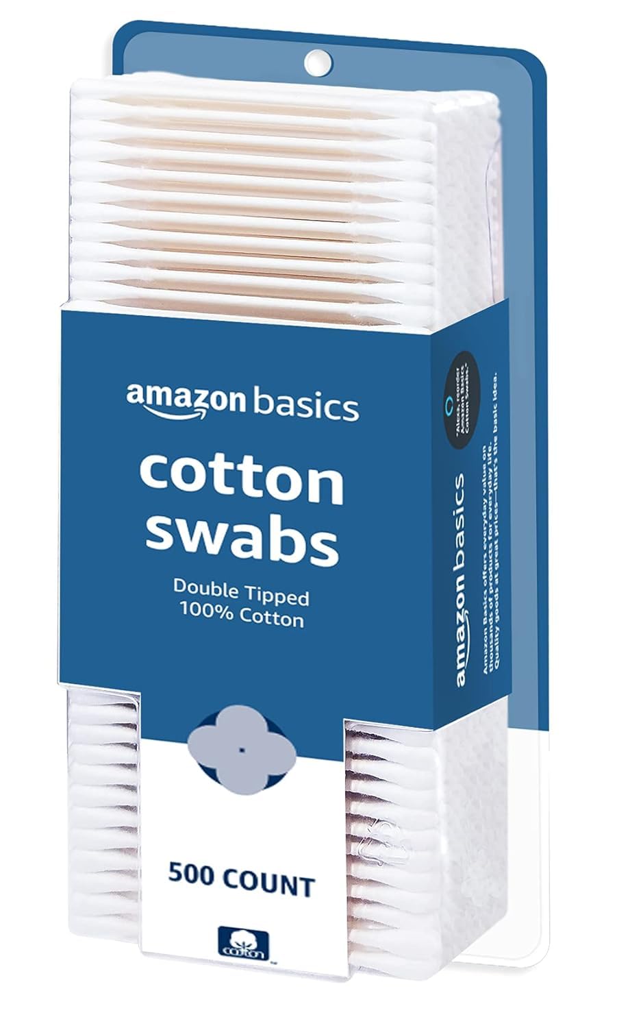 Cotons-tiges Amazon Basics, 500 unités