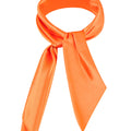 Foulard en soie Foulard en soie Grand foulard carré Foulard de costume d'Halloween Mouchoir en satin Rétro pour femme Homme (Orange, 35 pouces)