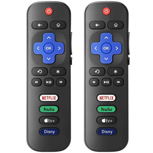 【Pack of 2】 New Replacement for All Roku TV Remote,Compatible for All TCL-ONN-Hisense-Roku TV Remote