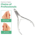 Professional Cuticle Trimmer Nail Cuticle Cutter Stainless Steel Cuticle Nippers with Sharp Blades of Cuticle Clippers Manicure Tools with Double Spring for Nail Care Pedicure Nail Tools (Silver)