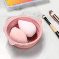 Foldable Silicone Makeup Brush Cleaner Bowl - Etercycle Portable Cleaning Tool for Brushes, Powder Puffs, and Sponges (Pink)