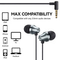 iRAG A101 Wired Earbuds Headphones for School Noise Isolating in-Ear Earphones with Microphone Remote with 3.5mm Plug in Audio Jack (Gun Metal)