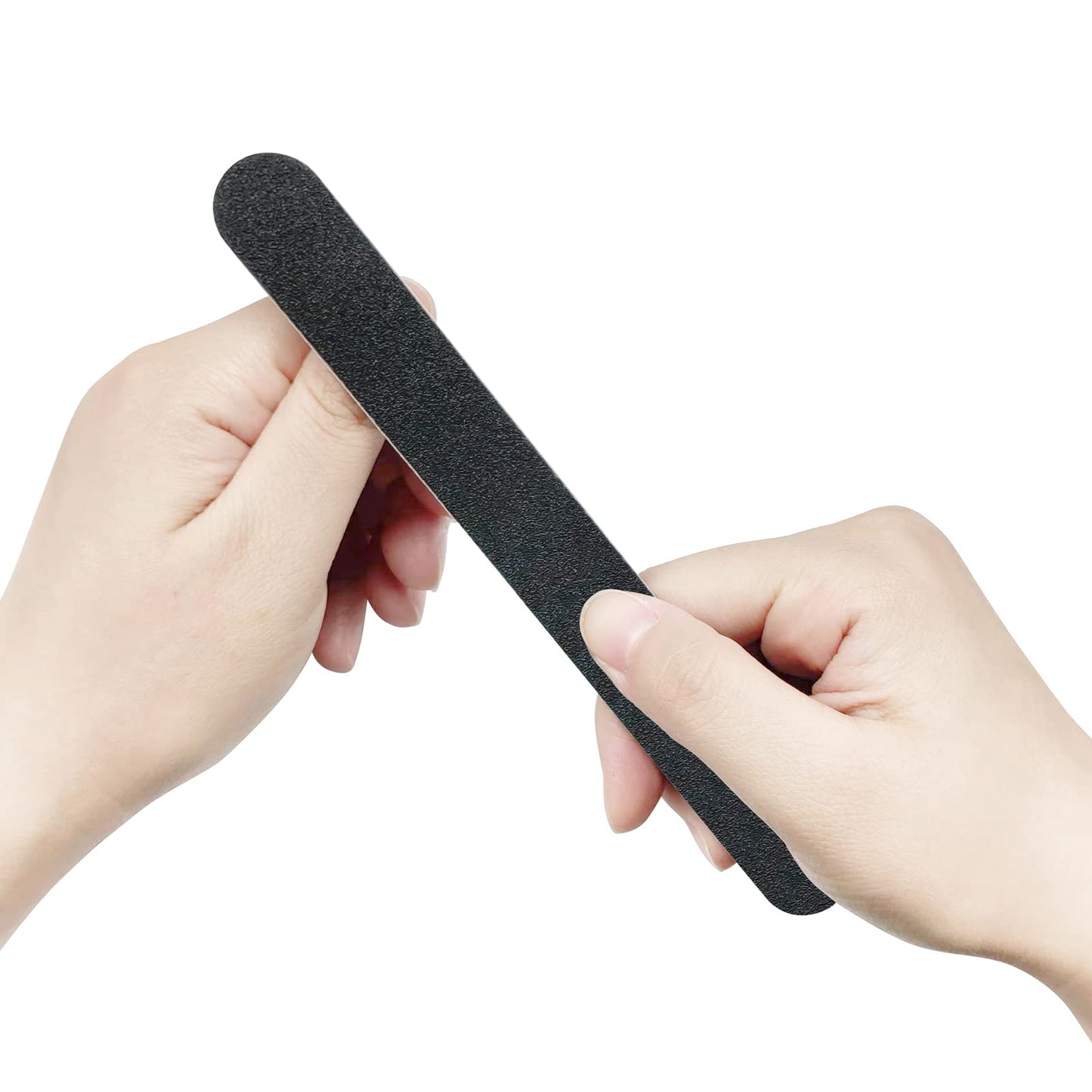 HeeYaa Nail File 10 PCS Professional Double Sided 100/180 Grit Nail Files Emery Board Black Manicure Pedicure Tool and Nail Buffering Files