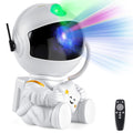 Proyector de astronauta XHSY, proyector de estrellas, luz de galaxia, luz de noche para niños, proyector de luz para dormitorio, lámpara LED de techo de nebulosa estrellada, con control remoto (blanco 1)