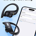 Wireless Earbuds 80Hrs Bluetooth 5.3 Headphones, Bluetooth Earbuds Stereo Bass Sound Ear Buds, IPX7 Waterproof Sports Over Ear Earphones with Earhook, LED Power Display, for Running Workout Black