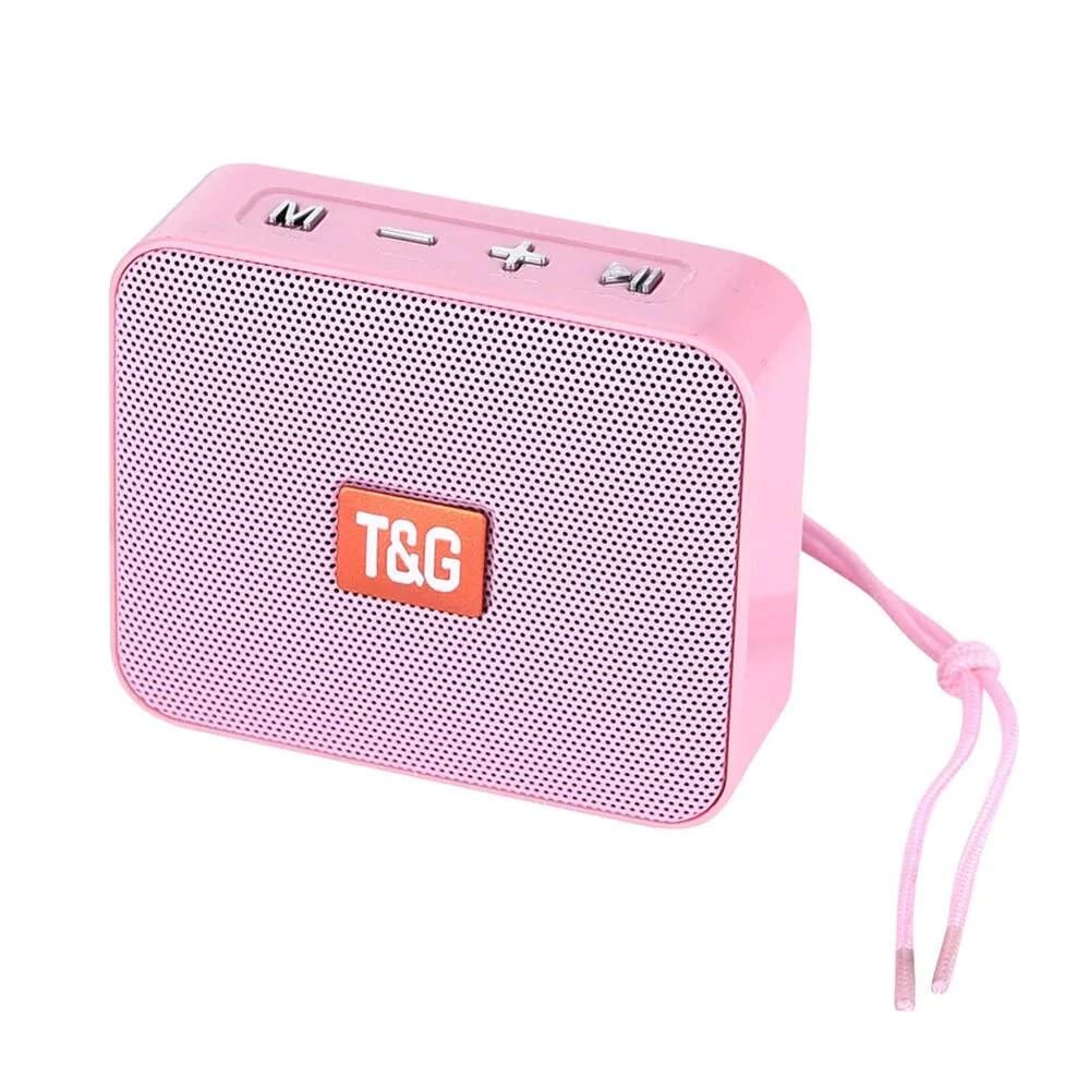 KENKUO Small Bluetooth Speaker Only 172g Light Weight, Handheld Pocket Size Mini Speaker, Built in FM Radio, Blue Tooth Speaker Wireless for iPhone, Trip, Room and More, Gift for Girls & Women, Pink