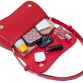 Small Joy Shoulder Bag for women Crossbody Purse Vegan Waterproof Leather Handbag Clutch Hobo Designer Bags (Red)