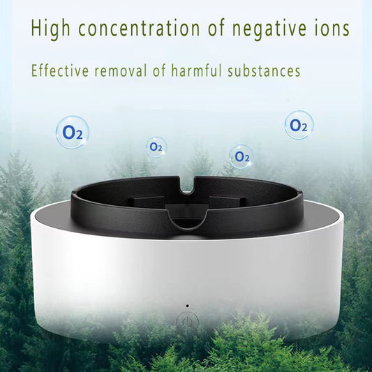 Indoor Ashtray - 2 in 1 Multifunctional Ashless Air Purifier with Filter Ashtray, Best for Family Car or Office (Green)