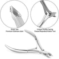 Cuticle Trimmer with Cuticle Pusher and Cutter-YINYIN Cuticle Remover Nippers Professional Stainless Steel Cutter Clippers,Pedicure Manicure Tools for Fingernails Toenails(Silver)