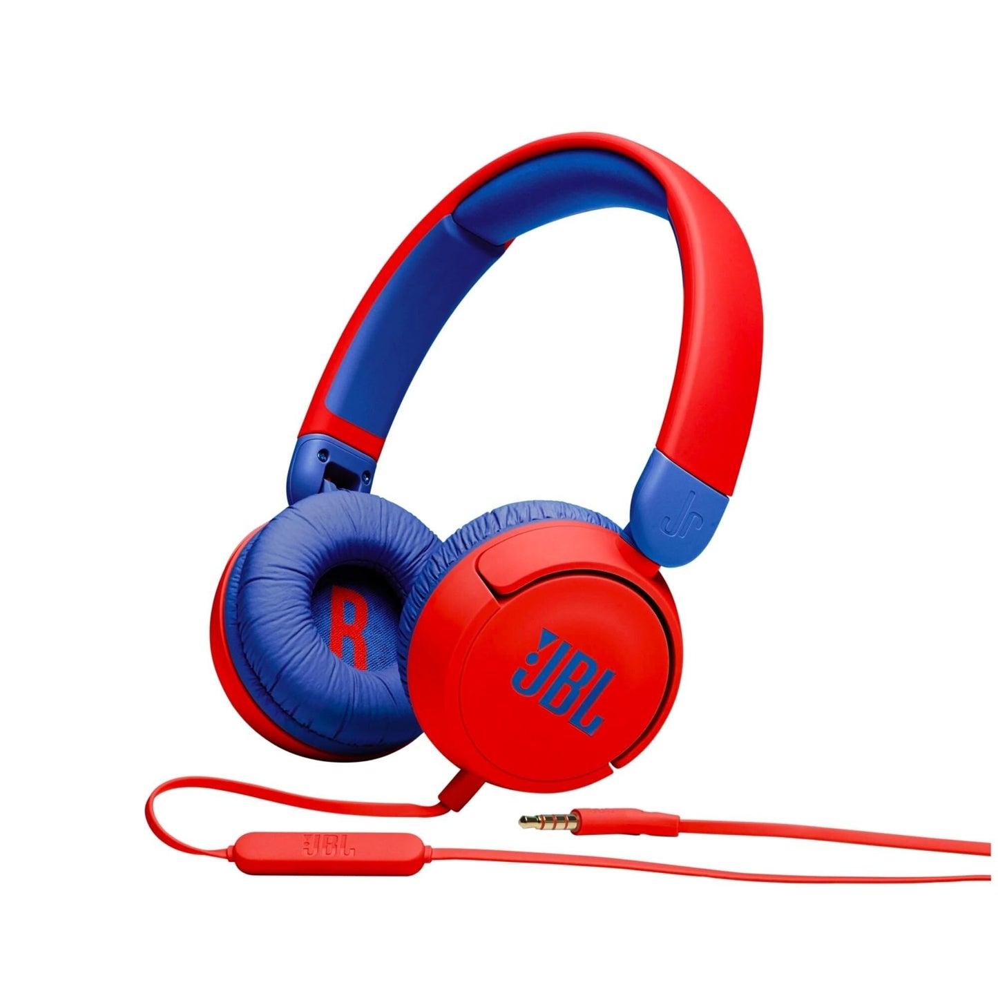 JBL JR 310 - Kids On-Ear Headphones (Red/Blue), Small