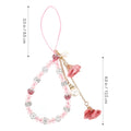 Hemobllo Cell Phone Straps Creative Crystal Flower Pendant Phone Charm Non-Slip Phone Lanyard Wrist Strap for Decoration