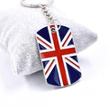 Porte-clés NISCAYA Drapeau du Royaume-Uni Porte-clés de voiture en métal Pendentif Porte-clés Union Jack Drapeau britannique GB Drapeau du Royaume-Uni Porte-clés Souvenir de voyage Bijoux, Bleu, M