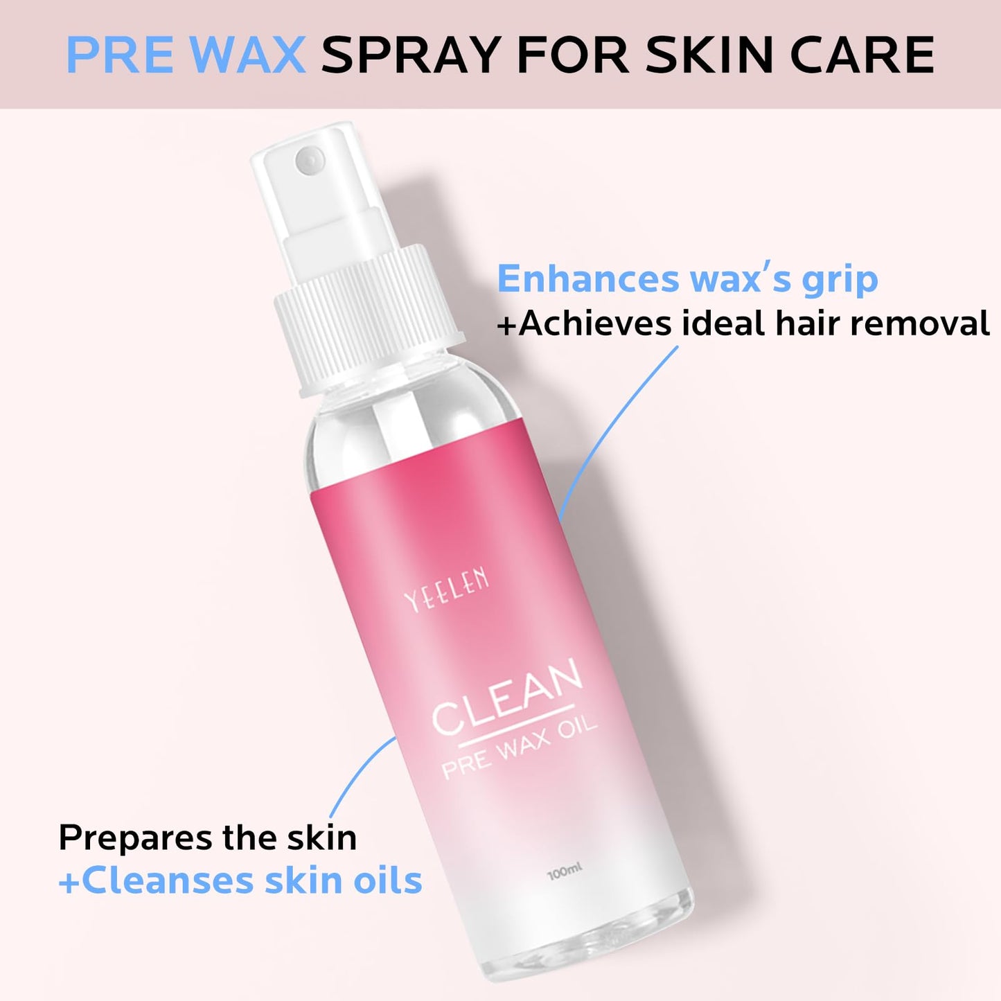 Pre Wax Cleanser After Wax Care: Pre Wax Spray and Post Wax Spray After Wax Oil Waxing Skin Care Kit for Hair Removal Waxing Skin Cleansers 3.5 Fl Oz x 2 Packs