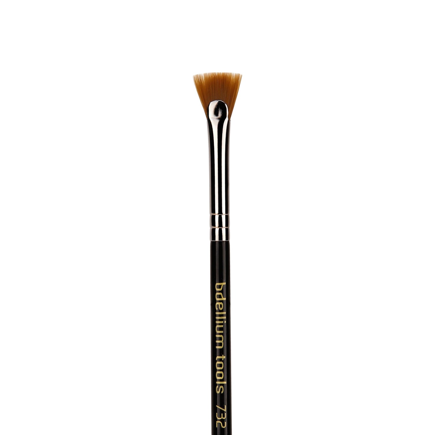 Bdellium Tools Professional Makeup Brush - Maestro Series 732 Mascara Fan - With Soft Synthetic Fibers, For Applying Mascara (Black, 1pc)