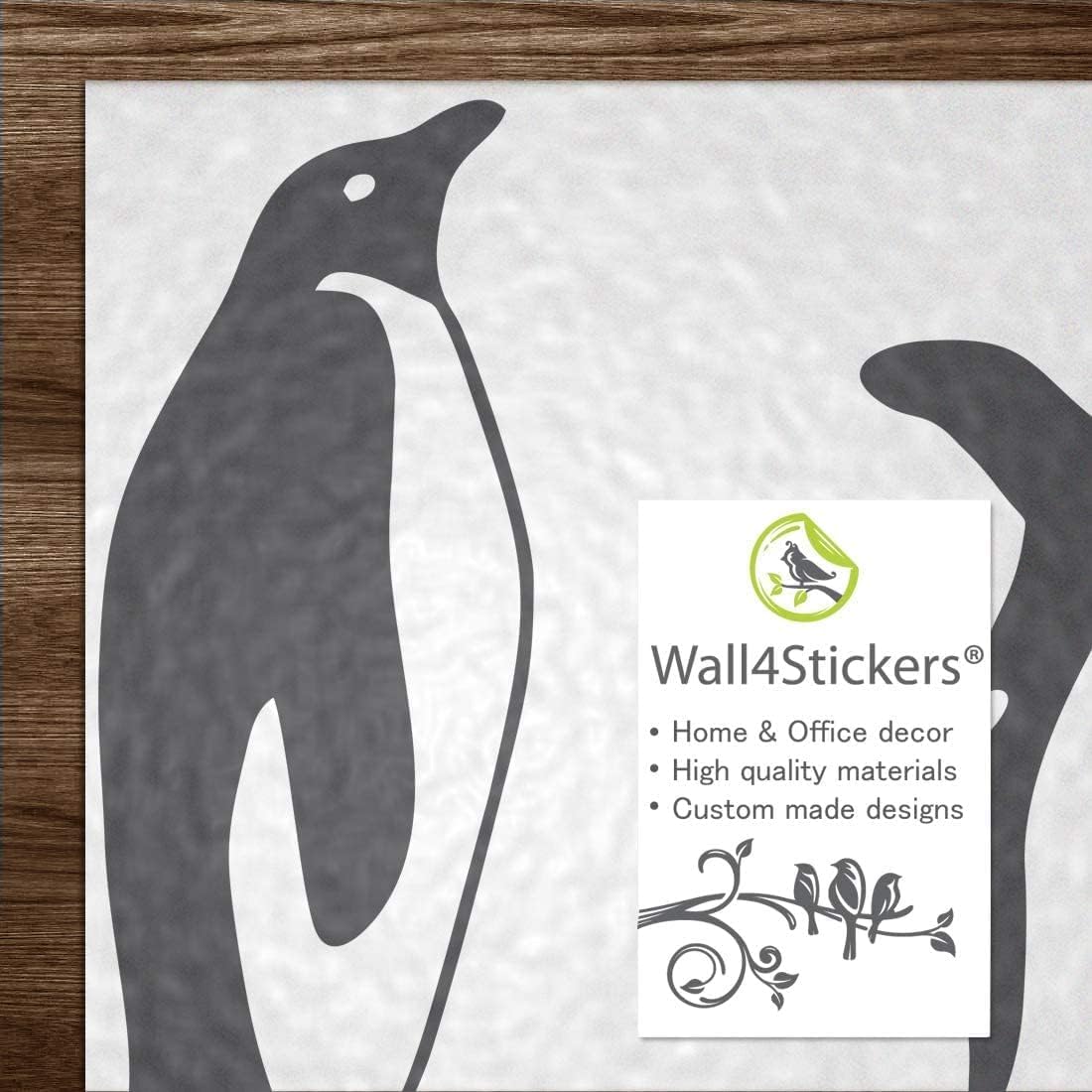 Adhesivo de vinilo divertido para pared con pingüinos saltando y volando, para decoración de cocina y mascotas