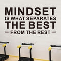 AnFigure Motivational Gym Wall Stickers, Office Quotes Wall Decals, Inspirational Garage Classroom School Bedroom Home Vinyl Art Wall Decor Mindset is What Separates The Best from The Rest 21"X11"