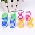 Andiker Cat Spiral Spring, 12 Pc Cat Creative Toy to Kill Time and Keep Fit Interactive Cat Toy Sturdy Heavy Plastic Spring Colorful Springs Cat Toy for Swatting, Biting, Hunting Kitten Toys