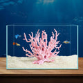 AnRui Aquarium Coral Ornament Resin Coral Reef Decor Artificial Aquarium Plants Landscape Fish Tank Accessories Decorations, Pink