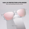 MEETSUN Polarized Sunglasses for Women Men Trendy Classic Retro Designer Style Fashion UV400 Protection 3 PACK Black Brown Gradient Pink Mirrored